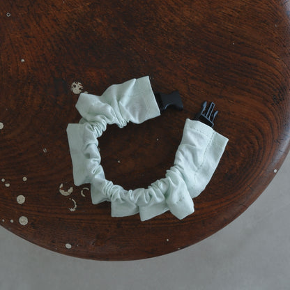 French knot embroidered ruffle collar [green] 