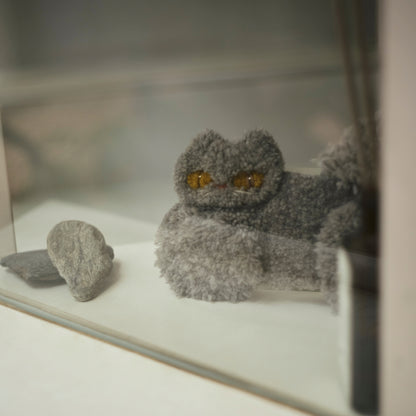 〈Atelier Somi〉Animal Mini Rug【グレーねこ】