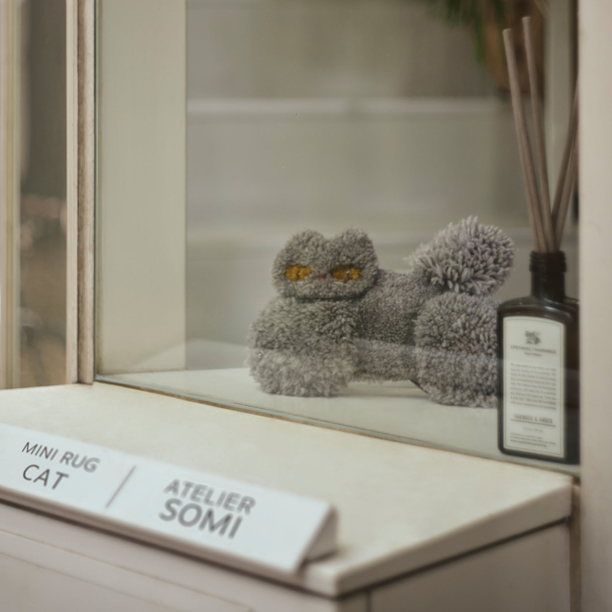 Atelier Somi〉Animal Mini Rug【グレーねこ】｜猫の日用品店onddoka