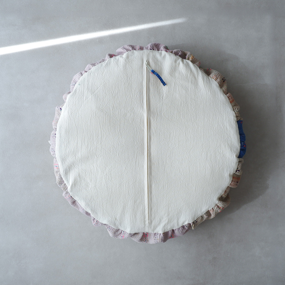 〈Vintage kantha kilt〉Pouf Cat Bed【ベージュA】