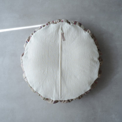 〈Vintage kantha kilt〉Pouf Cat Bed【ベージュB】