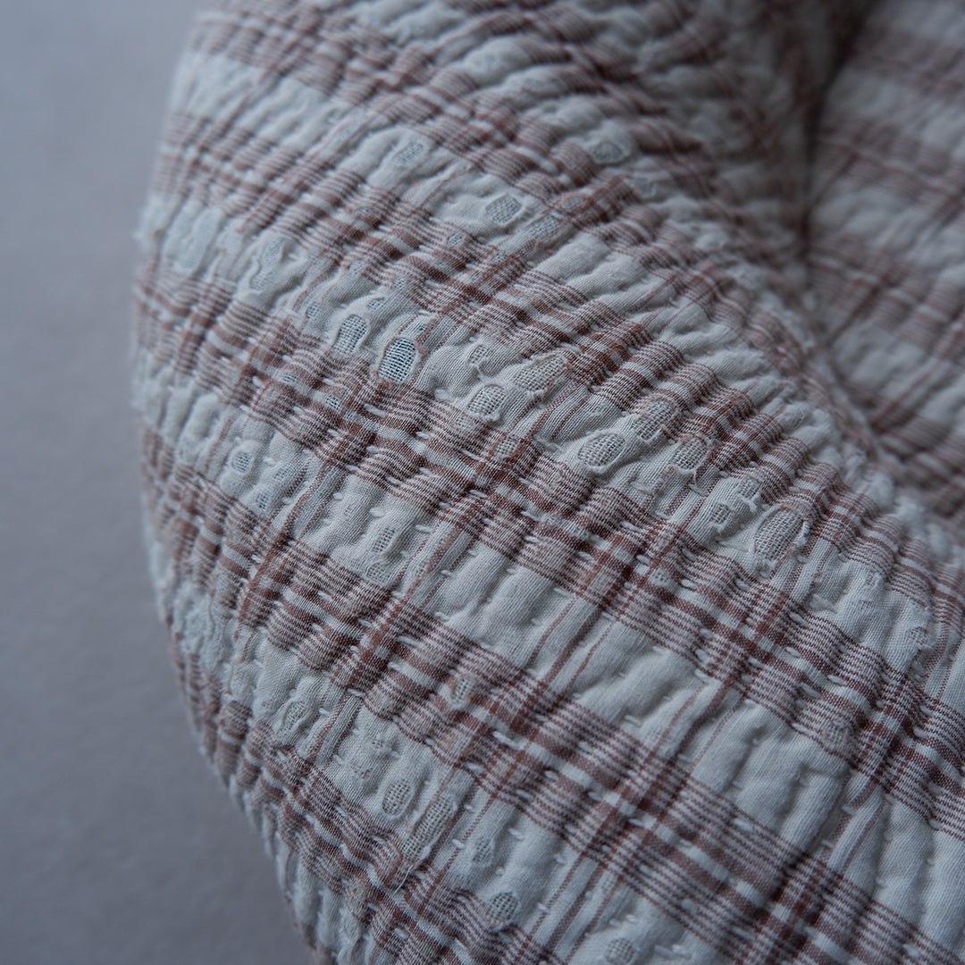 Fabric bed【kantha kilt / Gray pattern】D