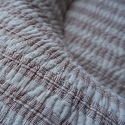 Fabric bed【kantha kilt / Gray pattern】D