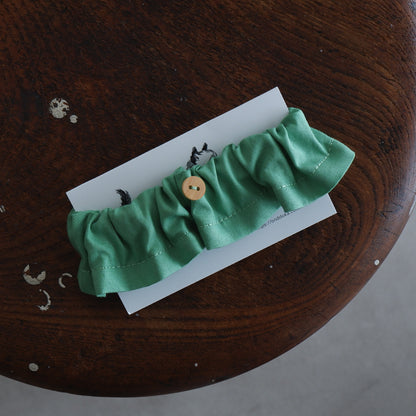 猫にやさしいコットン首輪/フリル【Leaf】