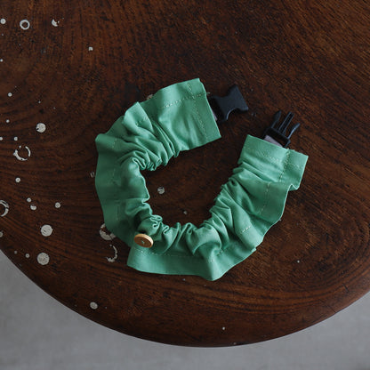 猫にやさしいコットン首輪/フリル【Leaf】