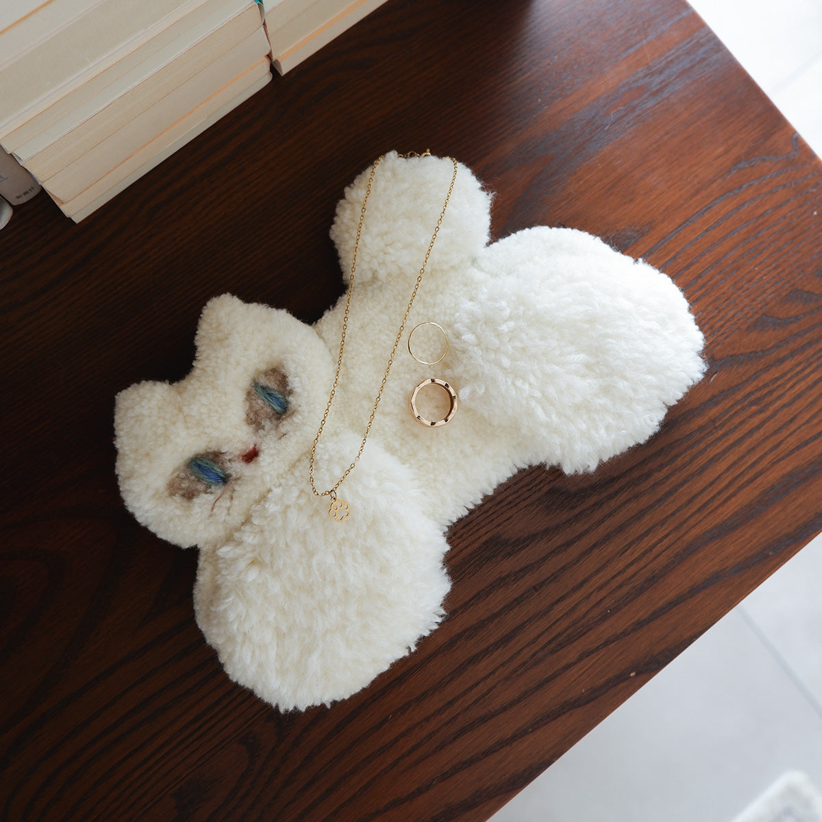 〈Atelier Somi〉Animal Mini Rug【ハチワレねこ】
