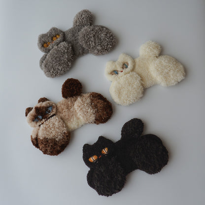 〈Atelier Somi〉Animal Mini Rug【ハチワレねこ】