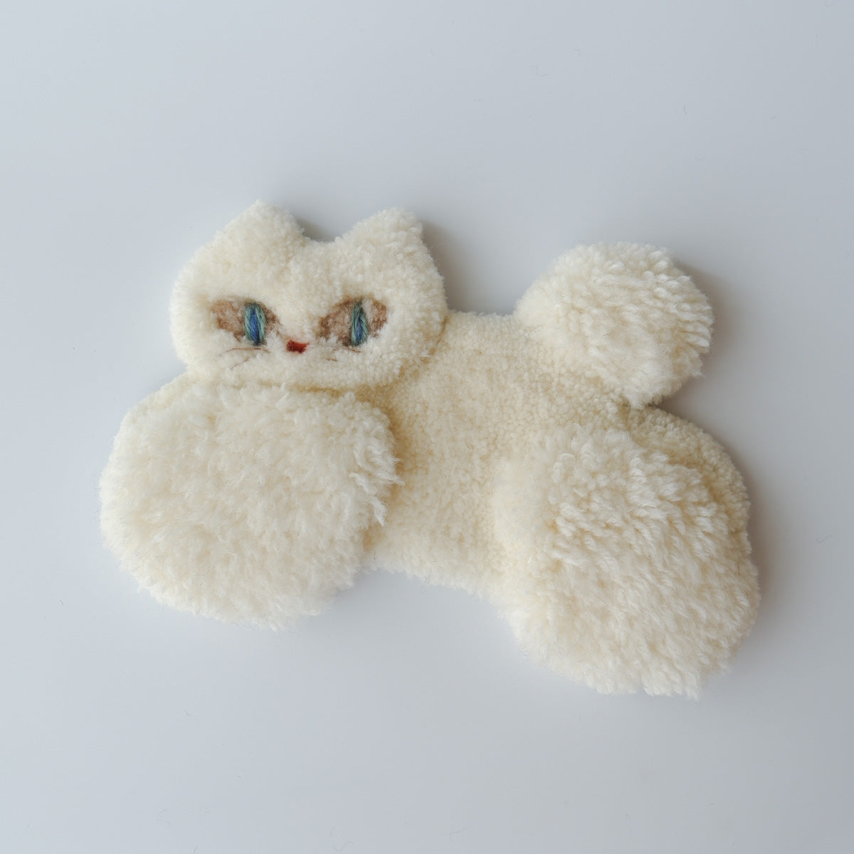 〈Atelier Somi〉Animal Mini Rug【しろねこ】