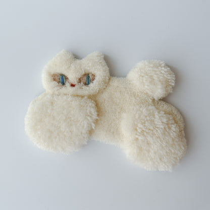 〈Atelier Somi〉Animal Mini Rug【しろねこ】