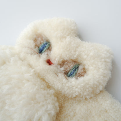〈Atelier Somi〉Animal Mini Rug【しろねこ】