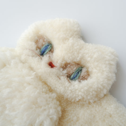 〈Atelier Somi〉Animal Mini Rug【しろねこ】