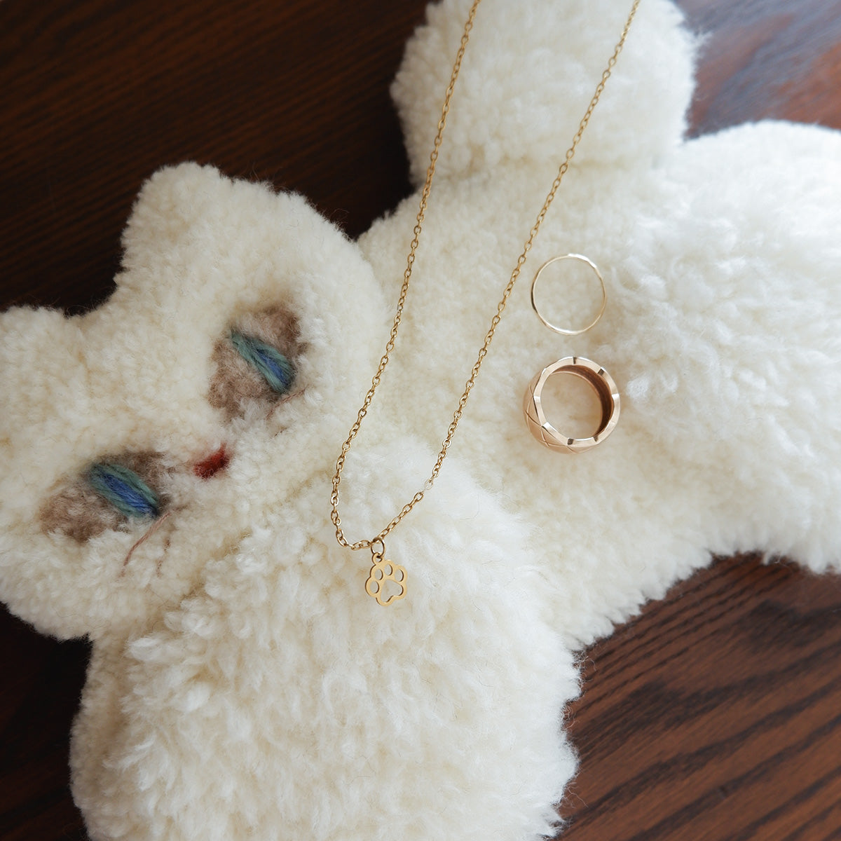 〈Atelier Somi〉Animal Mini Rug【ハチワレねこ】