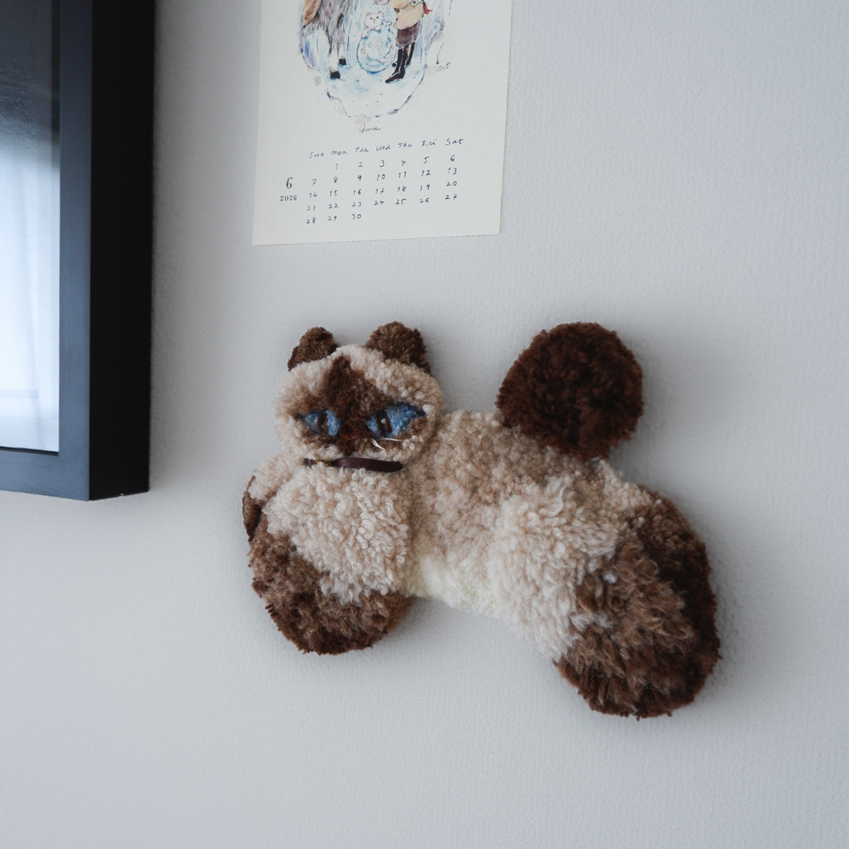 〈Atelier Somi×Onddoka〉Animal Mini Rug【Siam Cat】