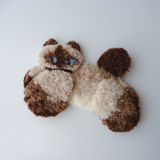 〈Atelier Somi×Onddoka〉Animal Mini Rug【Siam Cat】