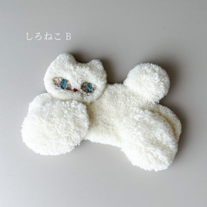 〈Atelier Somi〉Animal Mini Rug【しろねこ】